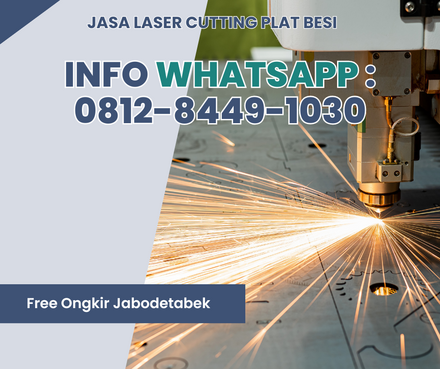 Proses pemotongan plat besi dengan mesin laser presisi di Indonesia